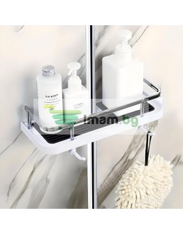 Рафт органайзер за душ тръба за баня с монтаж без пробиване